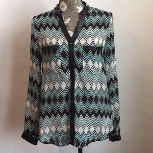 Charlotte Russe long sleeve sheer top